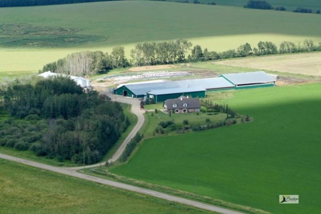 Luchtfoto van ons huis