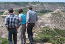 Uitzicht over de Drumheller canyon