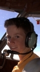 Christiaan als co-piloot